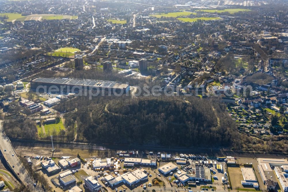 Aerial image Oberhausen - Building and production halls on the premises WSC Walzen-Service-Center GmbH on Essener Strasse in Oberhausen in the state North Rhine-Westphalia, Germany