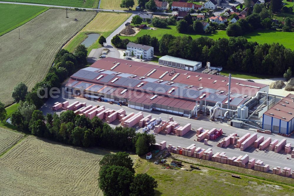 Aerial photograph Egenhofen - Building and production halls on the premises of Ziegelsysteme Michael Kellerer in Egenhofen in the state Bavaria, Germany