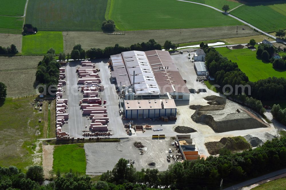 Aerial image Egenhofen - Building and production halls on the premises of Ziegelsysteme Michael Kellerer in Egenhofen in the state Bavaria, Germany