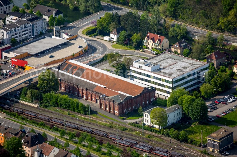 Hagen from the bird's eye view: District with workmuseum and train station of Hohenlimburg in the city of Hohenlimburg in Hagen in the state North Rhine-Westphalia