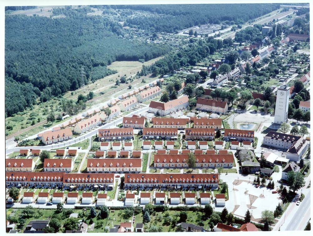 Schwarzheide - Brandenburg from the bird's eye view: Werkswohnsiedlung der BASF in Schwarzheide / Brandenburg.