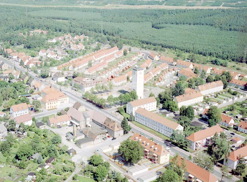 Aerial image Schwarzheide - Brandenburg - Werkswohnsiedlung der BASF in Schwarzheide / Brandenburg.