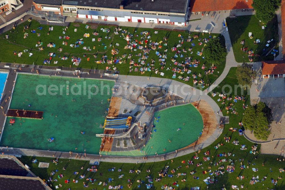 Bremen from above - The Weser Stadium in Bremen, the stadium of the Bundesliga club Werder Bremen