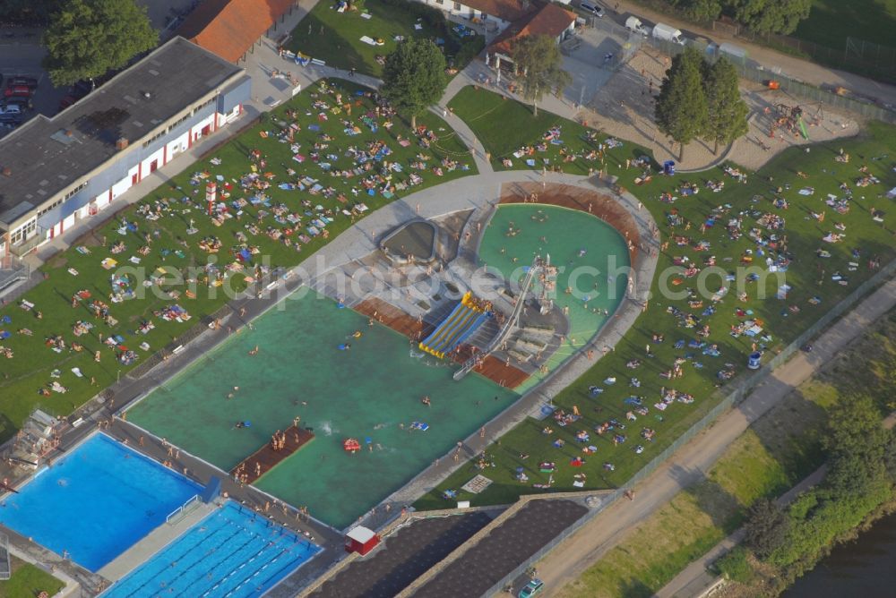 Bremen from above - The Weser Stadium in Bremen, the stadium of the Bundesliga club Werder Bremen