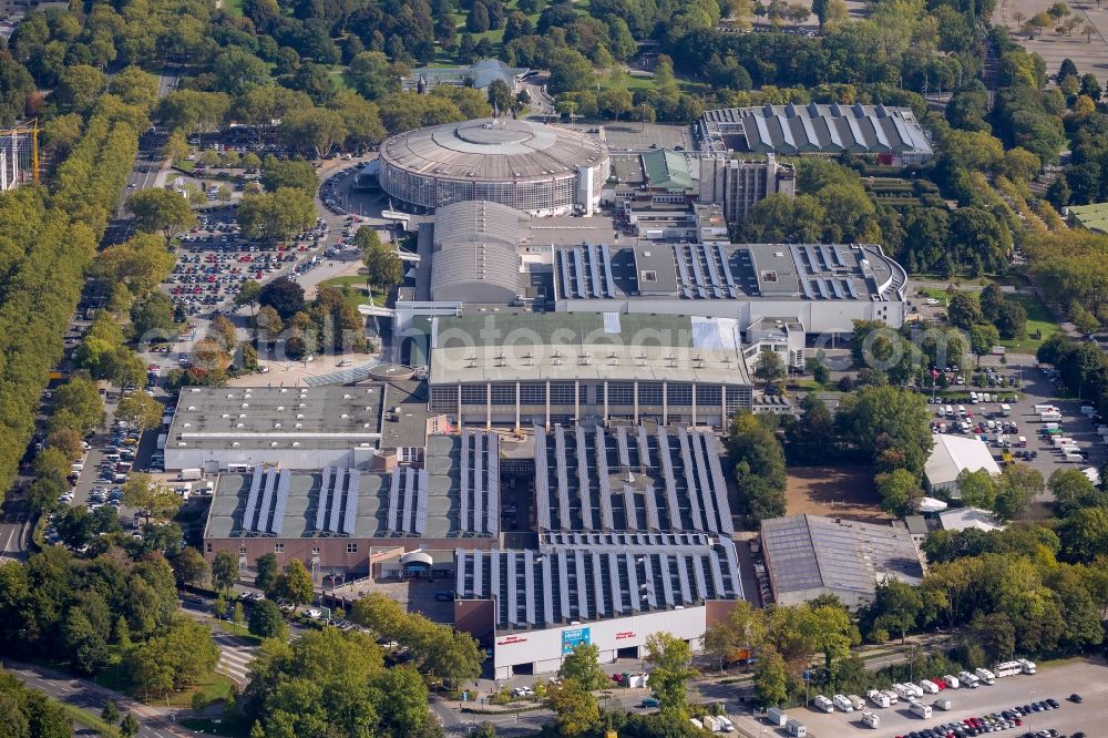 Dortmund from the bird's eye view: View of the Westfalenhallen in Dortmund in the state of North Rhine-Westphalia