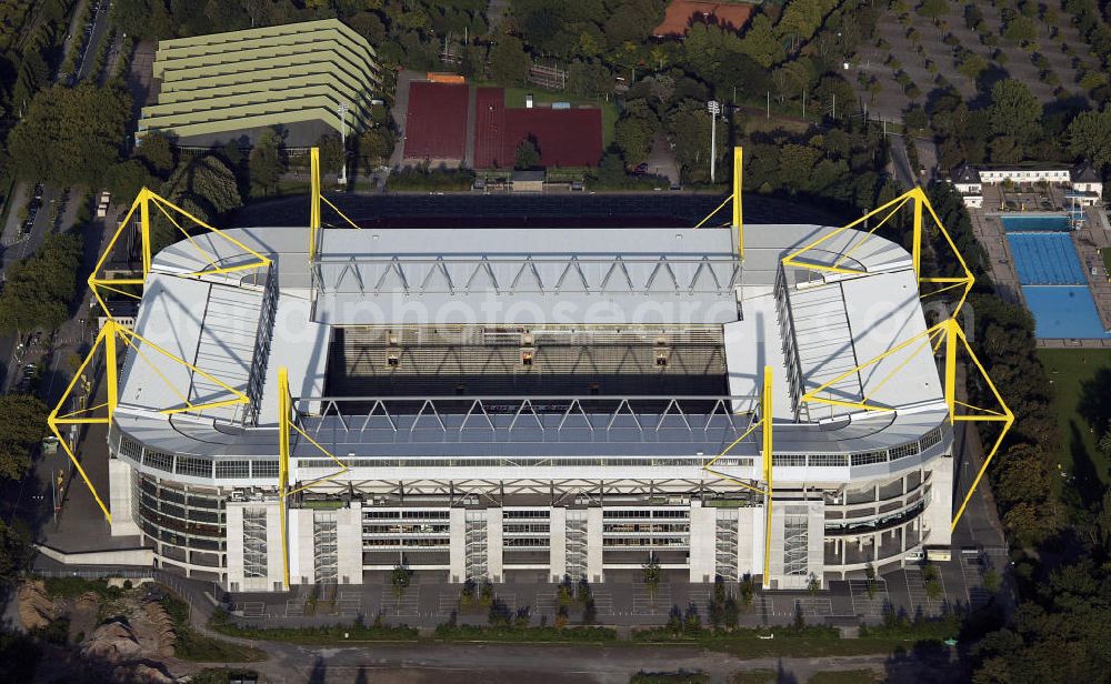 Dortmund from above - Blick auf das Westfalenstadion in Dortmund.