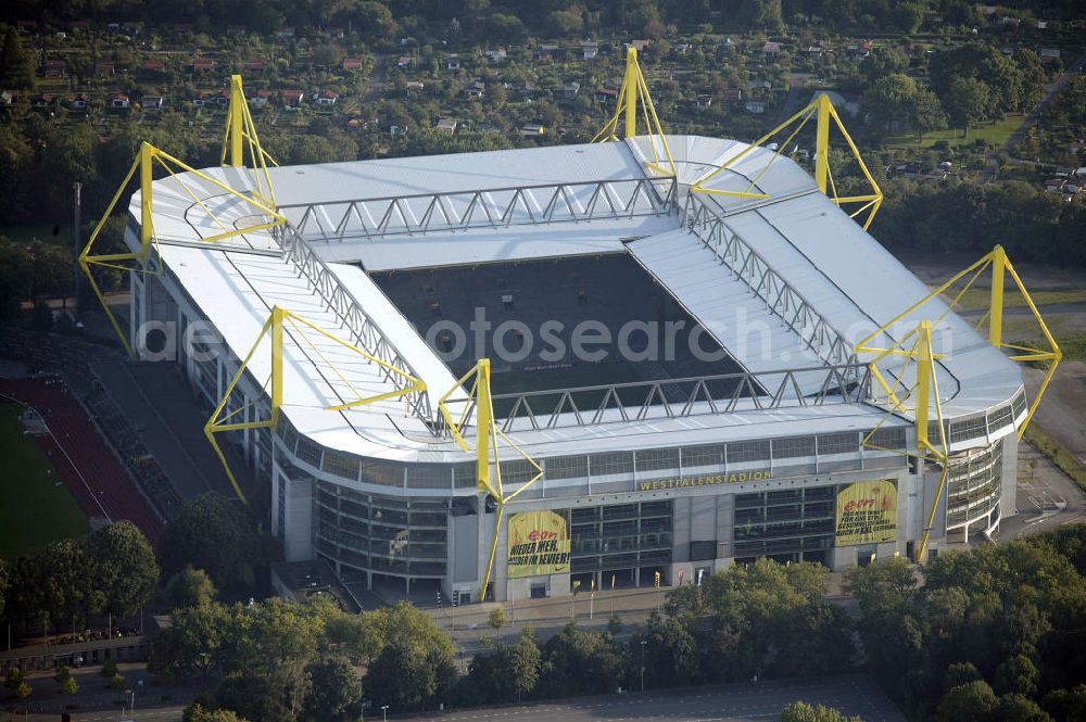 Aerial image Dortmund - Blick auf das Westfalenstadion in Dortmund.