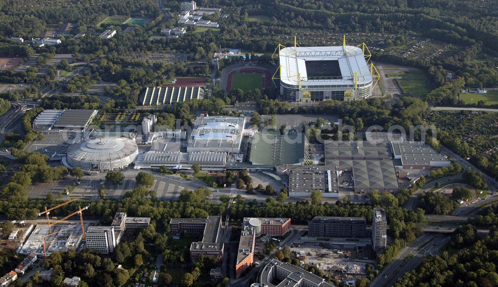 Aerial photograph Dortmund - Blick auf das Westfalenstadion in Dortmund.