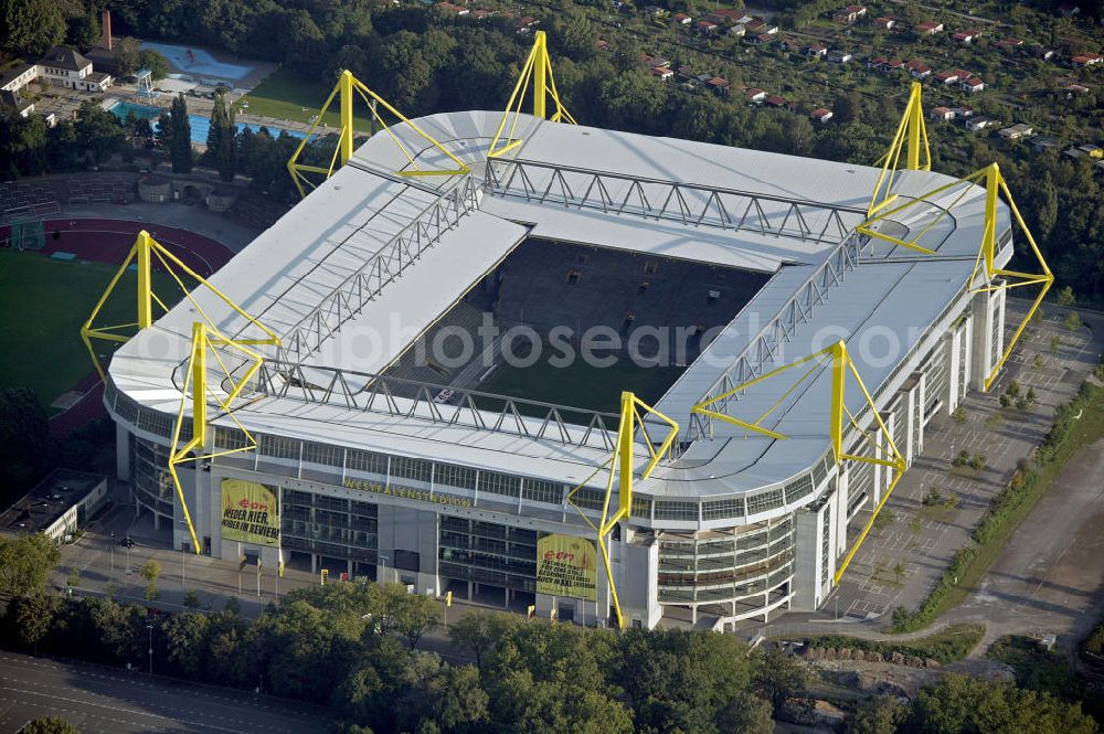 Dortmund from above - Blick auf das Westfalenstadion in Dortmund.