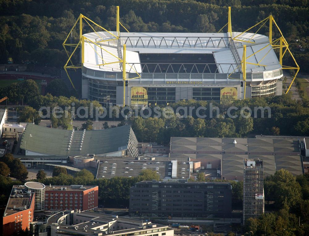 Aerial image Dortmund - Blick auf das Westfalenstadion in Dortmund.