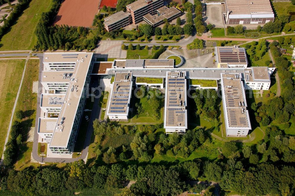 Gelsenkirchen from the bird's eye view: View of the college Westfaelische Hochschule in Gelsenkirchen in the state North Rhine-Westphalia