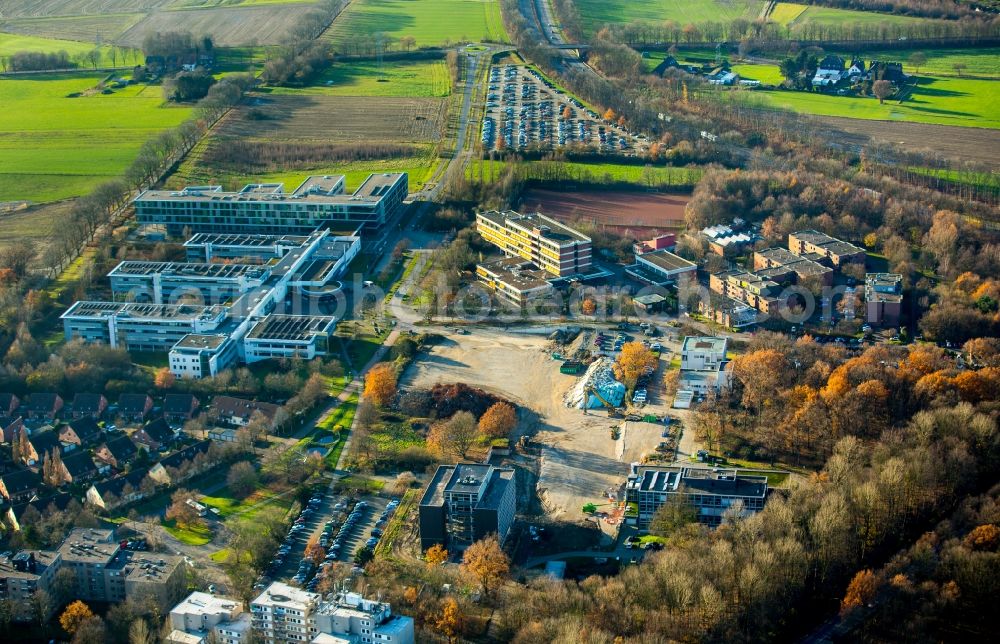 Aerial photograph Gelsenkirchen - View of the college Westfaelische Hochschule in Gelsenkirchen in the state North Rhine-Westphalia