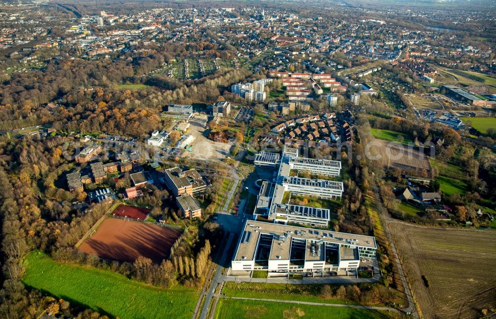 Aerial image Gelsenkirchen - View of the college Westfaelische Hochschule in Gelsenkirchen in the state North Rhine-Westphalia