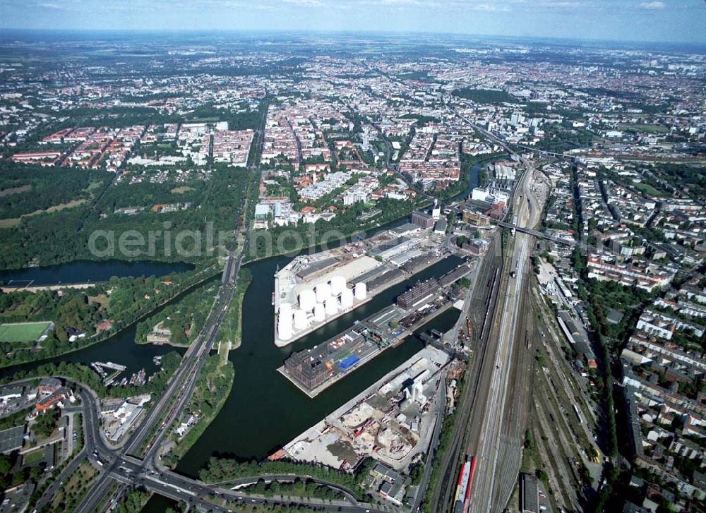 Aerial image Berlin - Westhafen der BEHALA in Berlin