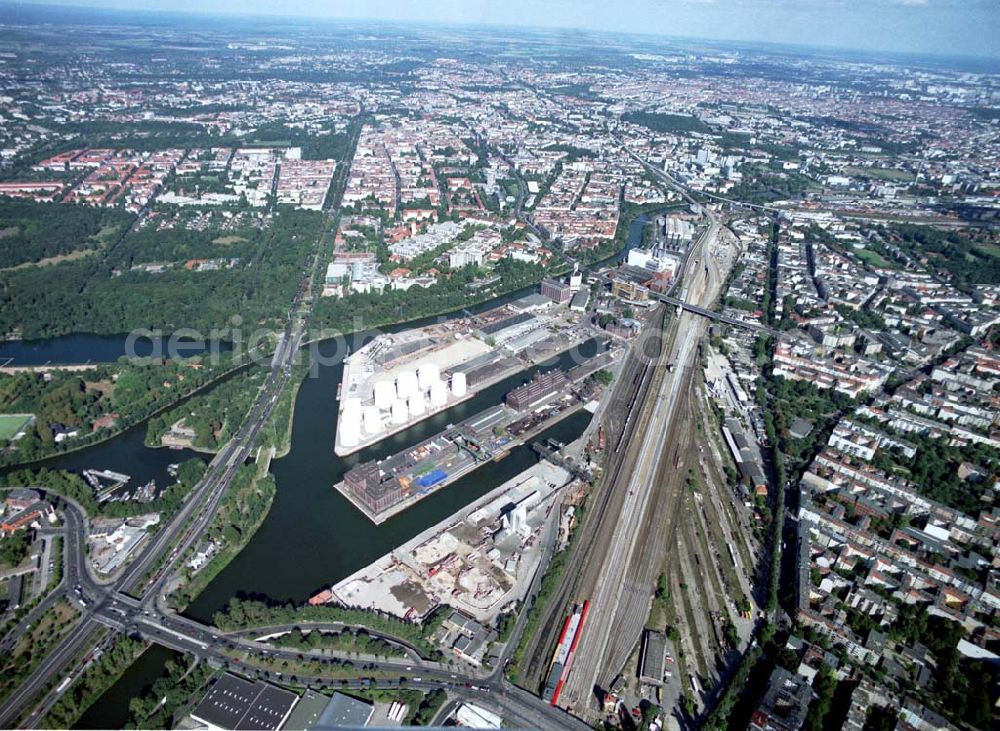 Aerial photograph Berlin - Westhafen der BEHALA in Berlin