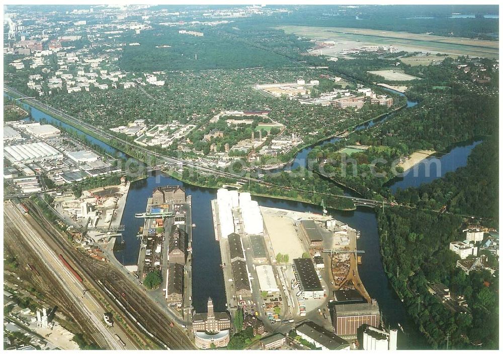 Aerial image Berlin - Westhafen der BEHALA in Berlin