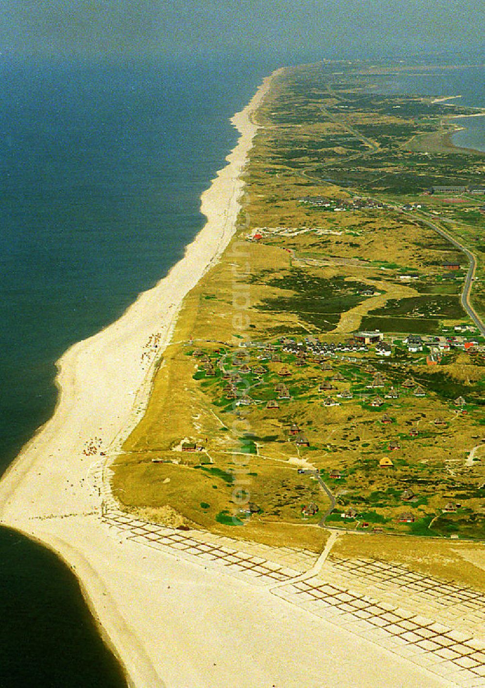 Aerial image Hörnum - Die Westküste der Gemeinde Hörnum am südlichen Ende der Insel Sylt. The west coast of the community Hoernum on the island Sylt.