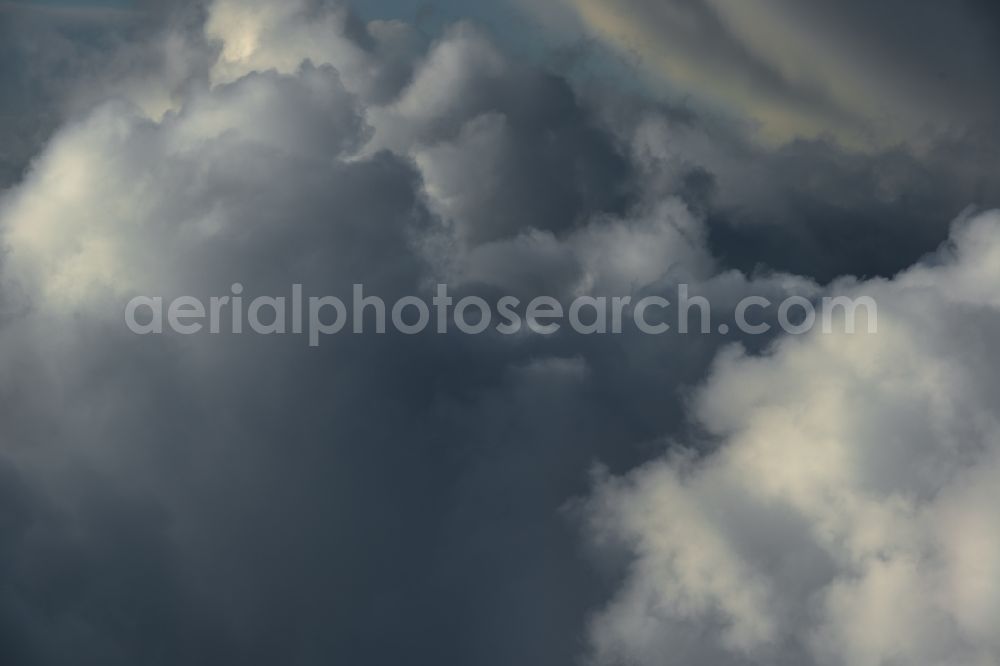 Elsdorf from above - Weather conditions with cloud formation in Elsdorf in the state North Rhine-Westphalia, Germany