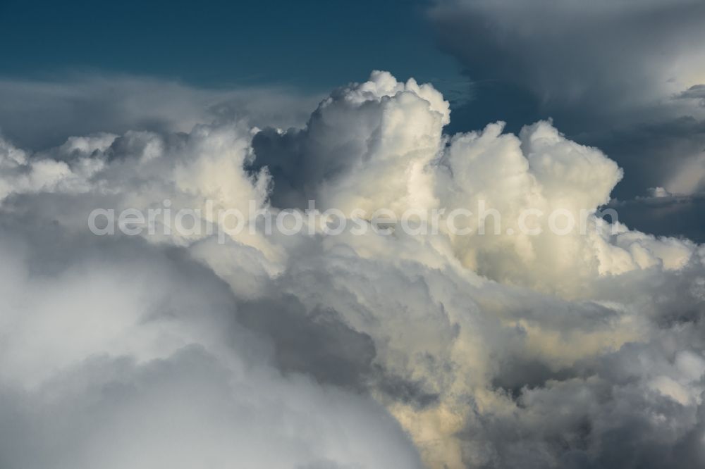 Elsdorf from the bird's eye view: Weather conditions with cloud formation in Elsdorf in the state North Rhine-Westphalia, Germany