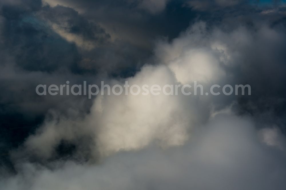 Elsdorf from above - Weather conditions with cloud formation in Elsdorf in the state North Rhine-Westphalia, Germany