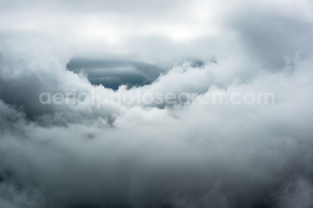 Elsdorf from the bird's eye view: Weather conditions with cloud formation in Elsdorf in the state North Rhine-Westphalia, Germany