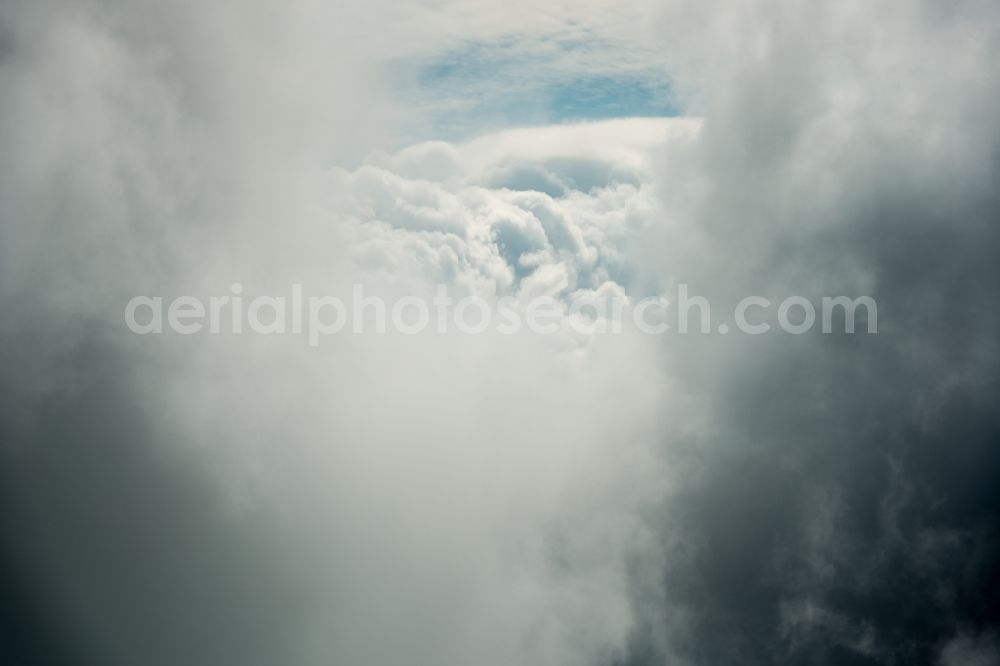 Elsdorf from above - Weather conditions with cloud formation in Elsdorf in the state North Rhine-Westphalia, Germany