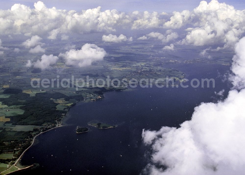 Glücksburg from the bird's eye view: Weather conditions with cloud formation in Gluecksburg in the state Schleswig-Holstein