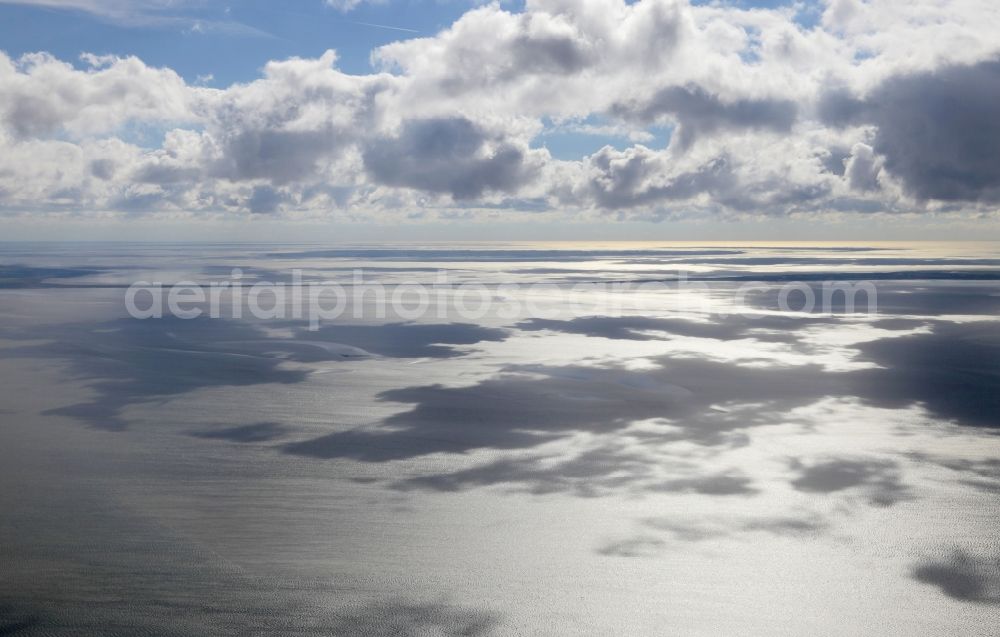 Aerial photograph Hojer Sogn - Weather conditions with cloud formation Nordsee in Hojer Sogn in Denmark