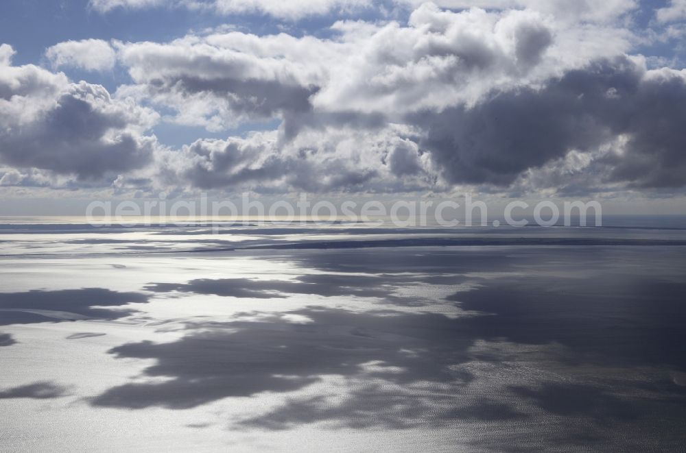 Hojer Sogn from above - Weather conditions with cloud formation Nordsee in Hojer Sogn in Denmark