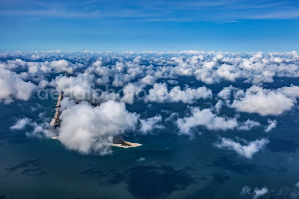 Aerial photograph Hörnum (Sylt) - Weather conditions with cloud formation in Hoernum (Sylt) island Sylt in the state Schleswig-Holstein, Germany