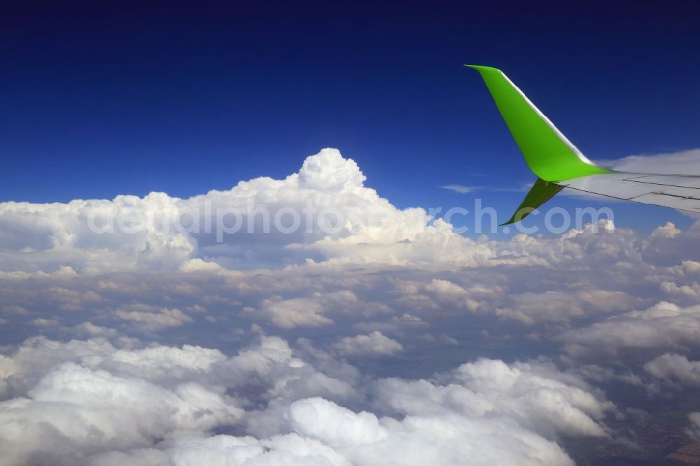 Johannesburg from above - Weather conditions with cloud formation in Johannesburg in Gauteng, South Africa