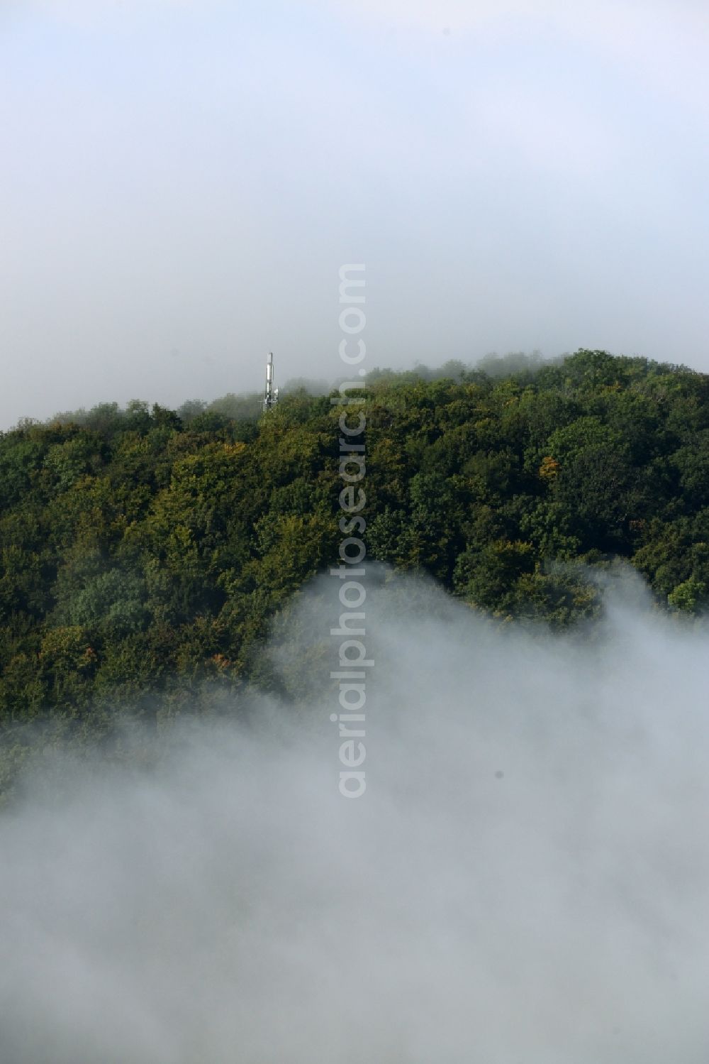 Marth from above - Weather conditions with cloud formation of Rusteberg in Marth in the state Thuringia