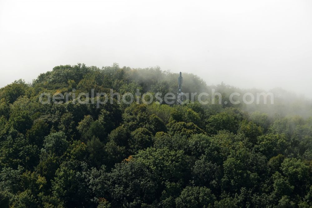 Aerial image Marth - Weather conditions with cloud formation of Rusteberg in Marth in the state Thuringia