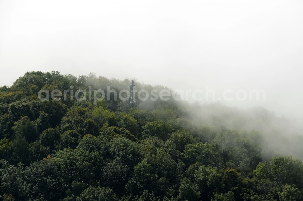 Aerial photograph Marth - Weather conditions with cloud formation of Rusteberg in Marth in the state Thuringia