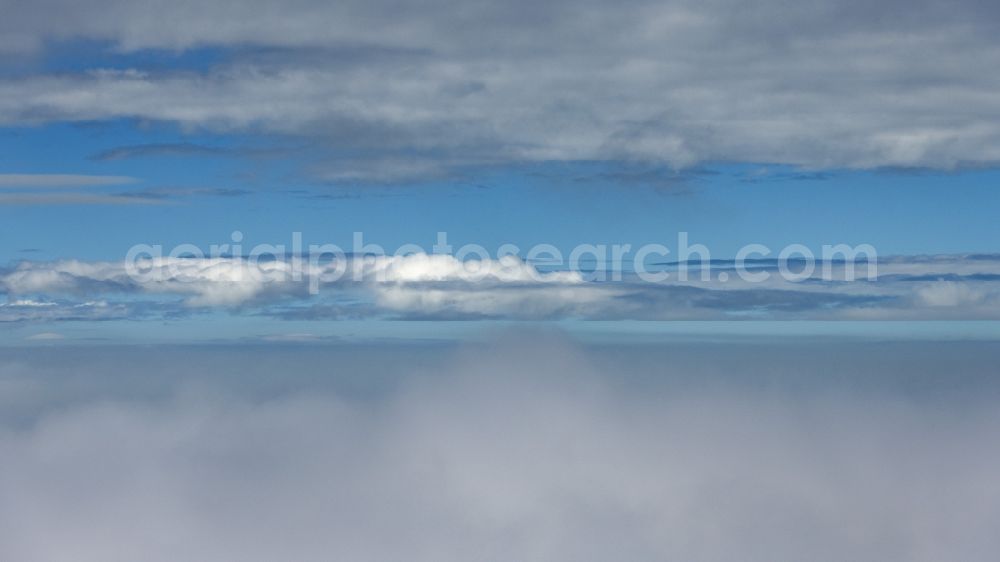 Mindelheim from above - Weather conditions with cloud formation and blauem Himmel in Mindelheim in the state Bavaria, Germany