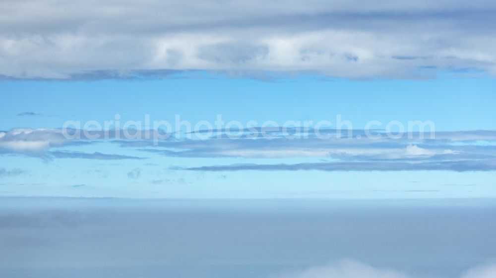 Aerial image Mindelheim - Weather conditions with cloud formation and blauem Himmel in Mindelheim in the state Bavaria, Germany