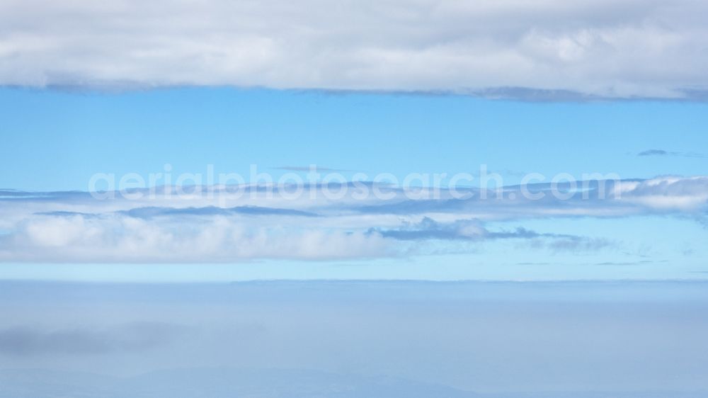 Aerial photograph Mindelheim - Weather conditions with cloud formation and blauem Himmel in Mindelheim in the state Bavaria, Germany