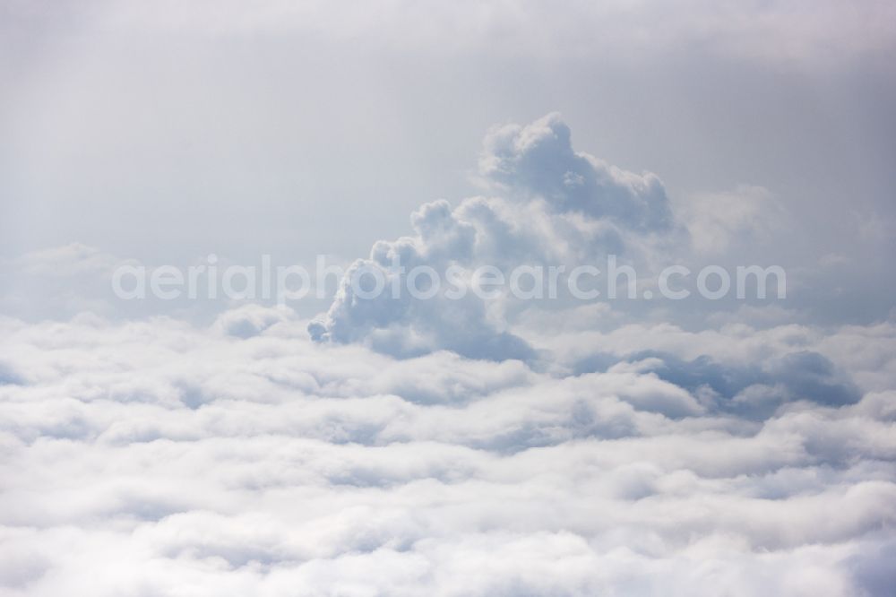 Aerial photograph Münster - Weather conditions with cloud formation in Muenster in the state North Rhine-Westphalia, Germany