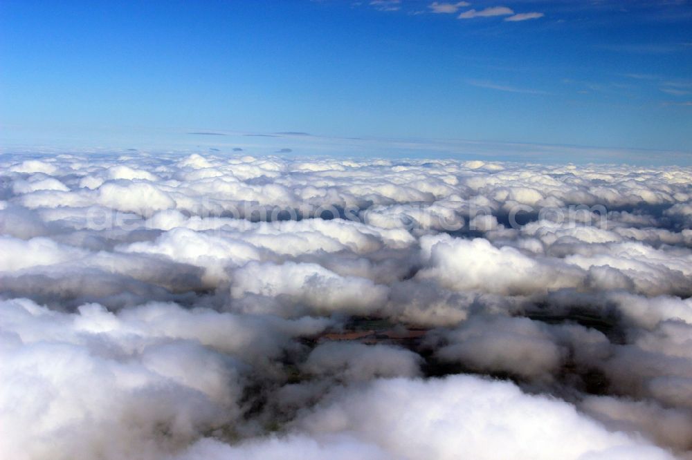 Aerial image Oranienburg - Weather conditions with cloud formation in Oranienburg in the state Brandenburg