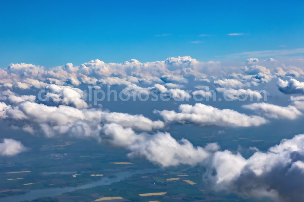 Ulsnis from the bird's eye view: Weather conditions with cloud formation nahe of Schlei in Ulsnis in the state Schleswig-Holstein, Germany