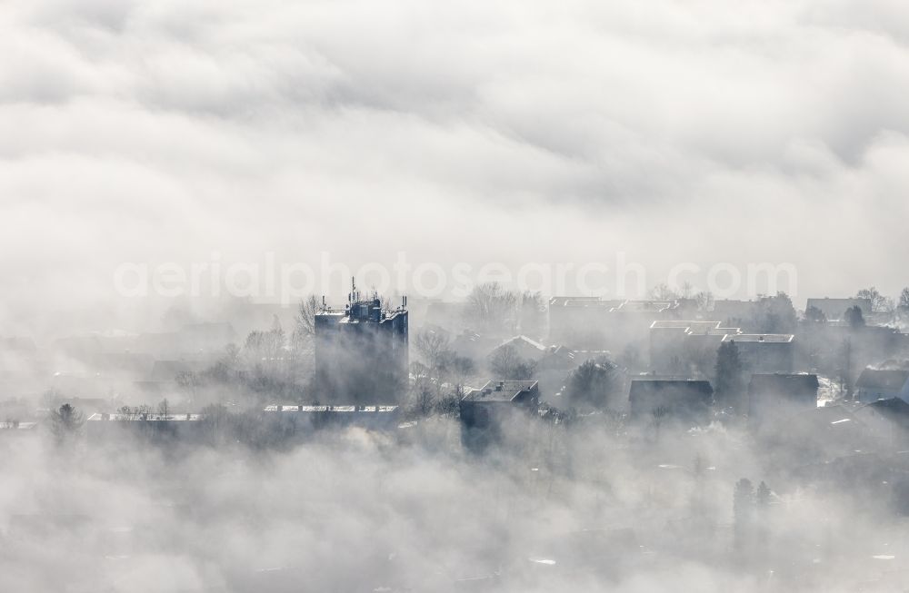 Aerial image Wickede (Ruhr) - Weather conditions with cloud formation in Wickede (Ruhr) on Sauerland in the state North Rhine-Westphalia, Germany