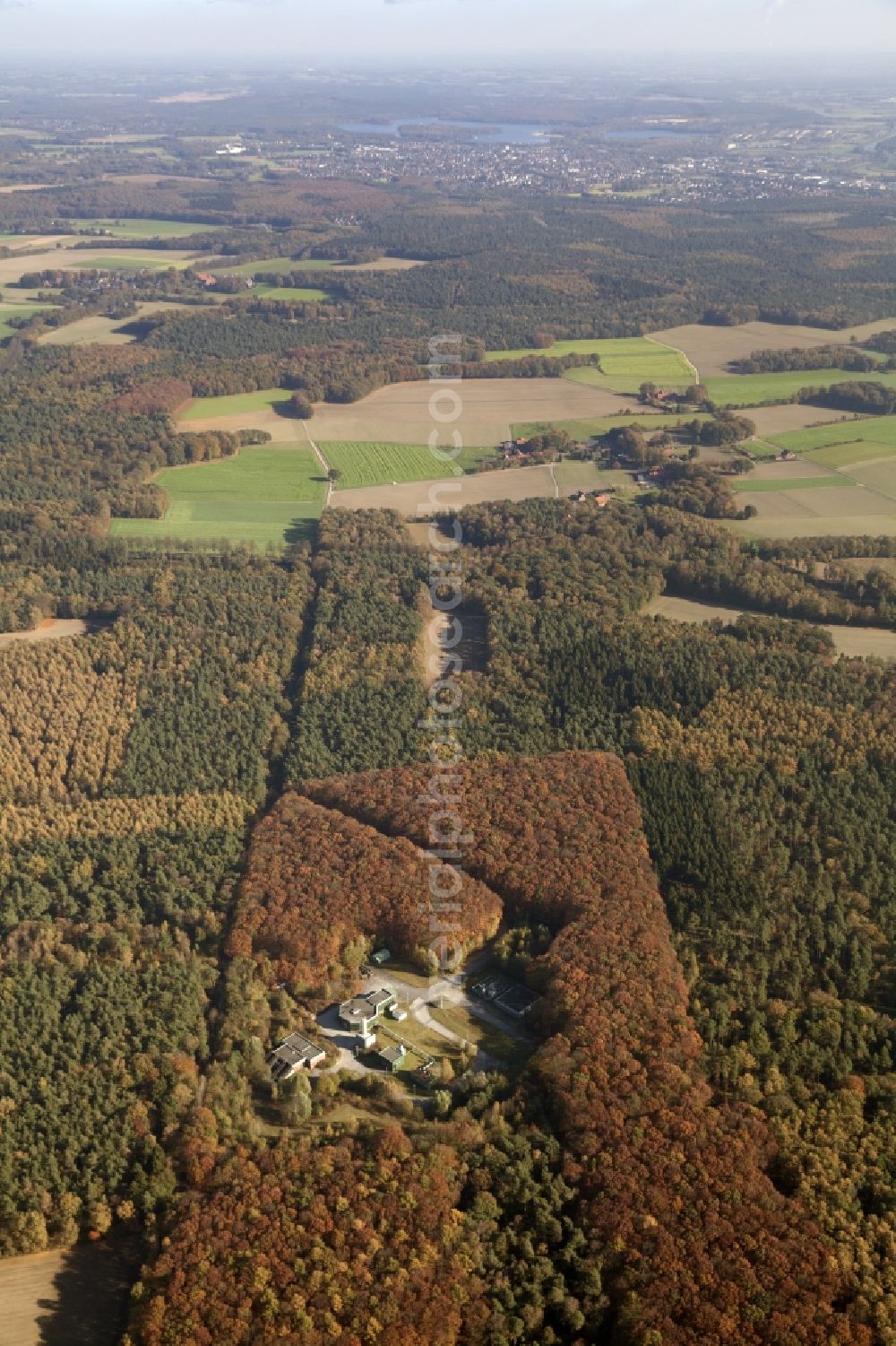 Haltern am See from the bird's eye view: Wetterschacht Hohe Mark former hard coal revier in Haltern am See in the state North Rhine-Westphalia, Germany