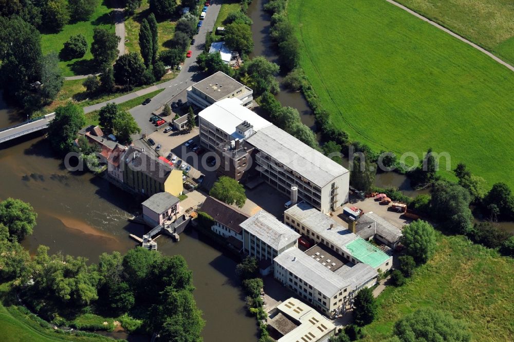 Erlangen from the bird's eye view: View of the Wöhr mill Erlangen in the state Bavaria