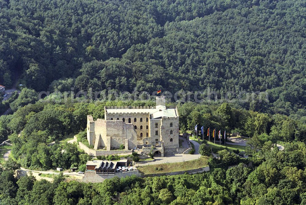 Hambach from the bird's eye view: Das Hambacher Schloss beim Ortsteil Hambach der rheinland-pfälzischen Stadt Neustadt an der Weinstraße wurde eigentlich als Burg erbaut. Durch eine viertägige Protestversammlung im Jahr 1838 gelangte dieser Ort zum Schauplatz einer frühen ersten Demokratiebewegung.