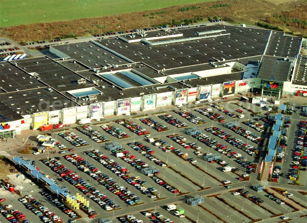 Wildau from the bird's eye view: Wildau bei Königs Wusterhausen - Brandenburg A10 - Center 05.11.2002