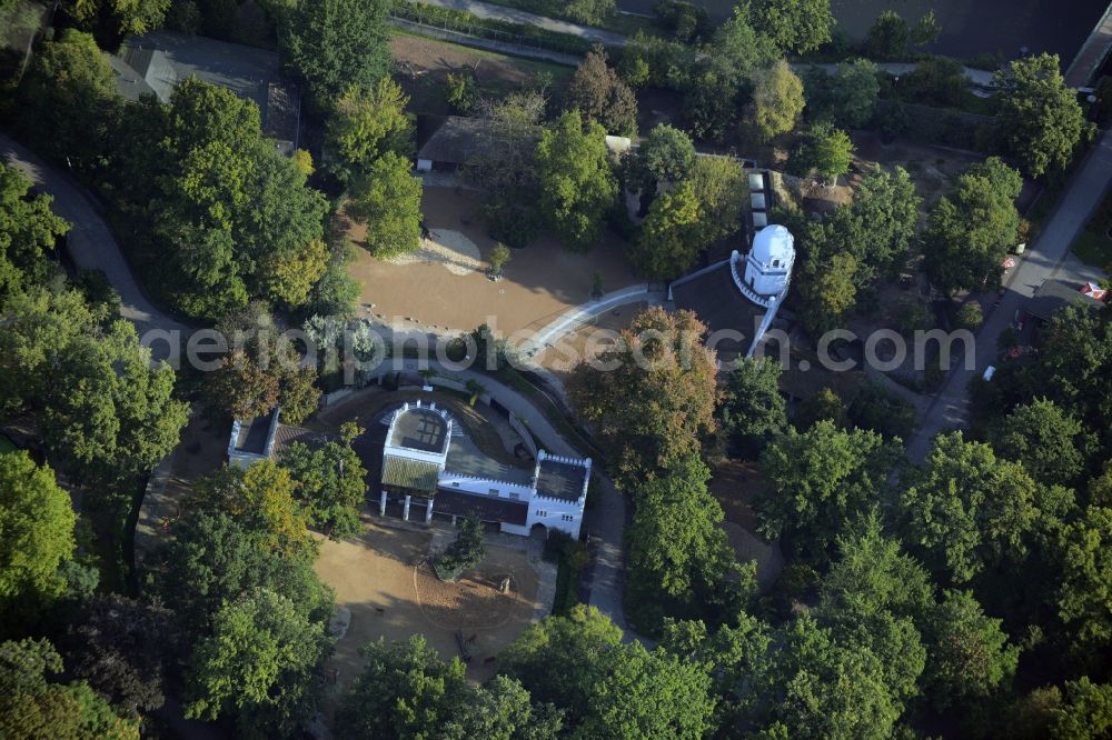 Aerial photograph Berlin - Zebra building on the Zoo grounds in Berlin in Germany