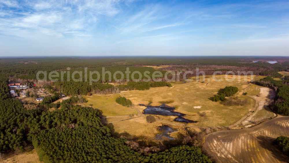 Schorfheide from the bird's eye view: Wildpark Schorfheide in Gross Schoenebeck at Schorfheide in the state Brandenburg, Germany