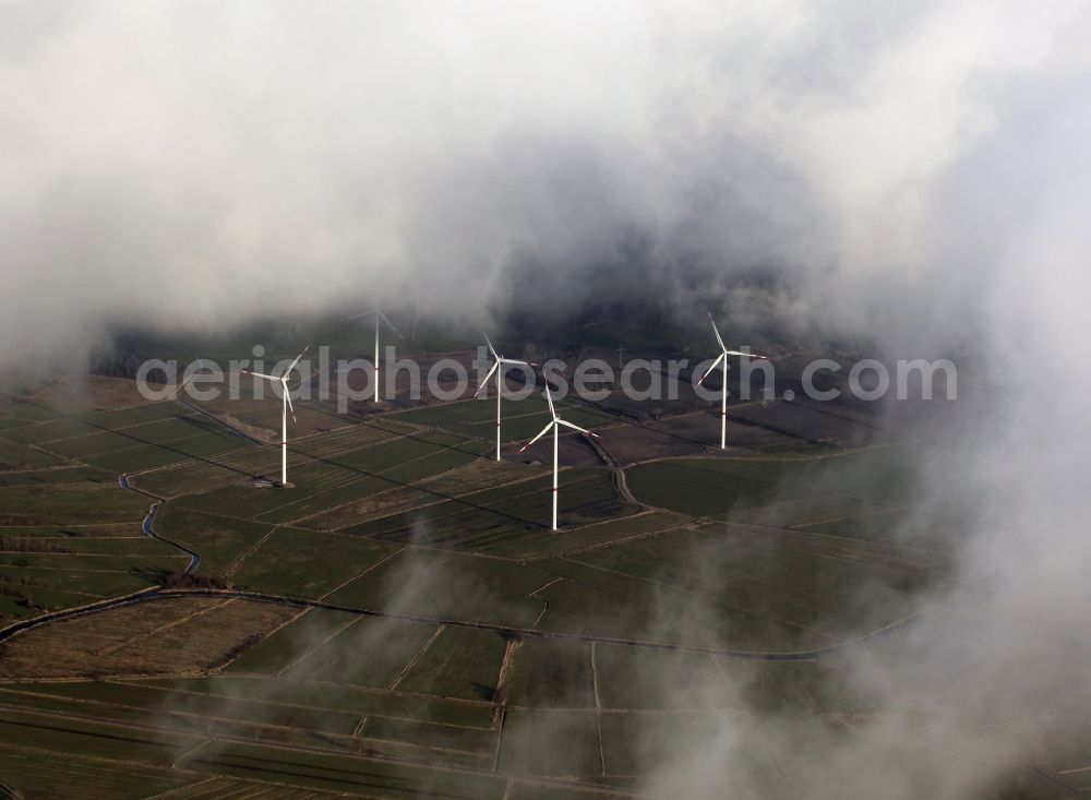 Aerial photograph Norderheistedt - Wind turbine windmills on a field in Norderheistedt in the state Schleswig-Holstein