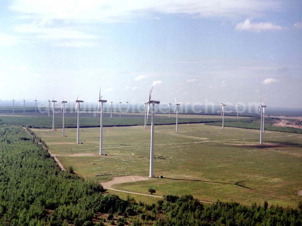 Klettwitz / BRB from above - Windkraftanlagen nördlich von Klettwitz / Brandenburg (unmittelbar am Lausitzring).