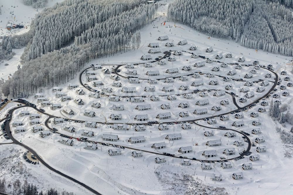 Aerial image Winterberg - View at the Landal Holiday park at the Winertberger Büre in Winterberg in the federal state North Rhine-Westphalia